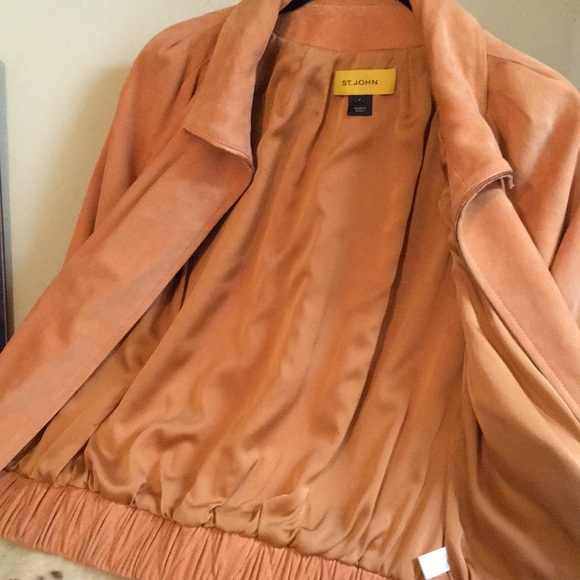 HOST PICK St. John Goat Suede Jacket Silk Lined S! - Picture 8 of 8